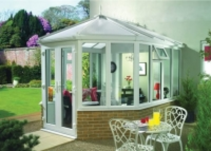 Wickes Victorian Dwarf Wall White Conservatory - 10 x 13ft