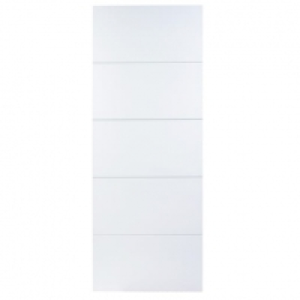 Wickes  Wickes Halifax White Smooth Moulded 5 Panel Internal Door - 