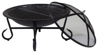 Wickes  Charles Bentley 56cm Round Open Bowl Outdoor Fire Pit - Blac