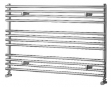 Wickes Liquid Round Horizontal Designer Chrome Towel Radiato