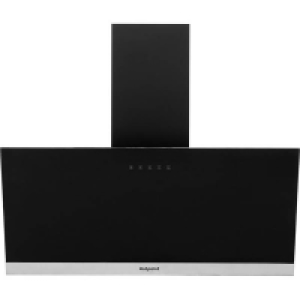 36.0 (h) X 79.8 (w) X 32.6 (d) Cm Hotpoint PHVP8.7FLTK 80 cm Angled Chimney Cooker Hood - Blac