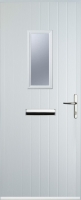 Wickes  Euramax 1 Square Left Hand White Composite Door - 880 x 2100