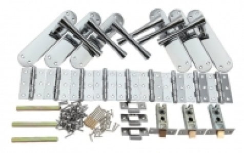 Wickes Bella Latch Door Handle Set - Polished Chrome 3 Pairs