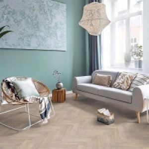 Homebase Yes Herringbone Parquet 14x90mm Smoked Brushed White Oiled Engin