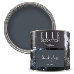ELLE Decoration by Crown Flat Matt Paint - Black Glass 125ml