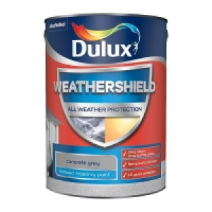 Water Based Dulux Weathershield Textured Masonry Paint - Concrete Grey -