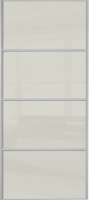Wickes  Spacepro Sliding Wardrobe Door Silver Framed Four Panel Arct