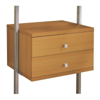 Homebase Mfc Aura Wardrobe Storage Small Drawer Kit (W)550mm Oak