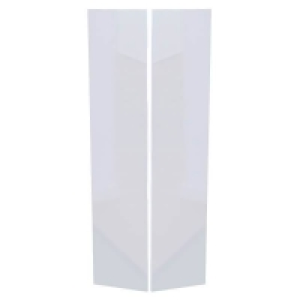 Homebase Self Assembly Required Fitted Bedroom Slab Double Wardrobe Doors - White