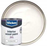 Wickes  Wickes Quick Dry Satinwood Pure Brilliant White 750ml