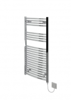 Wickes  Kudox Curved Electric Towel Radiator - Chrome 500 x 1100 mm