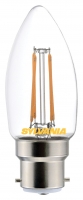 Wickes  Sylvania LED Filament B22 Candle Bulb - 4.5W Pack of 4