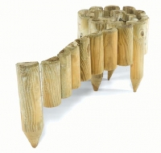 Rowlinson Easy Fix Spiked Timber Half Log Border Roll Pack o