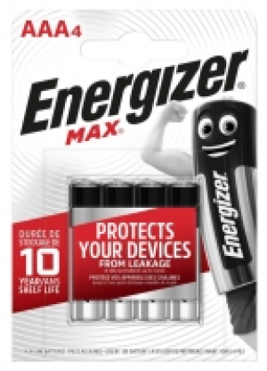 Energizer Max AAA Batteries - Pack of 4 &pound;4.25
