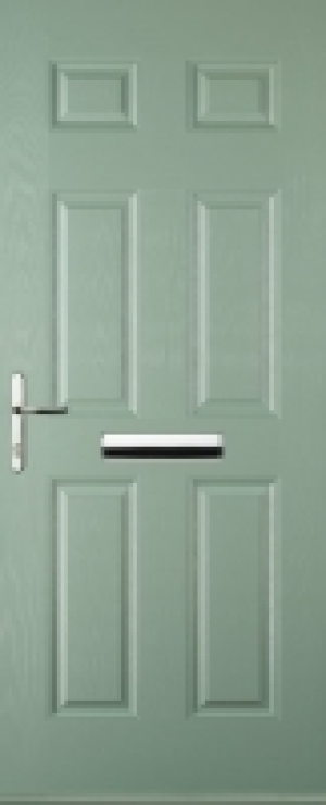 Euramax 6 Panel Right Hand Chartwell Green Composite Door -