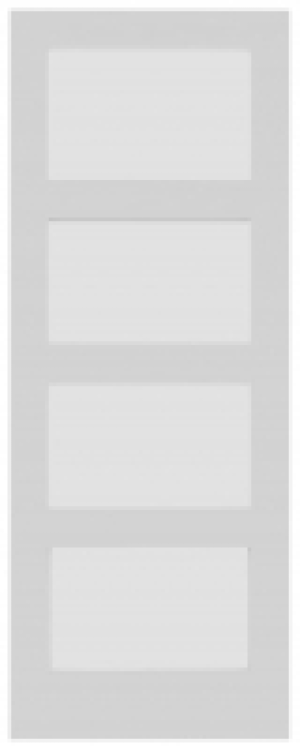 Wickes Marlow 4 Panel Shaker Glazed White Primed Solid Core