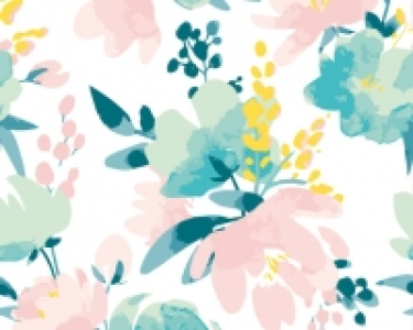 ohpopsi Delicate Watercolour Flowers Wall Mural - XL 3.5m (W