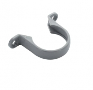 FloPlast WS35G Solvent Weld Waste Pipe Clips - Grey 40mm Pac