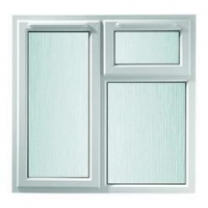 Wickes  Euramax uPVC White Left Side Hung & Top Hung Obscure Glass C