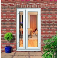 Wickes  Euramax uPVC White Double Glazed French Doors with Offset In