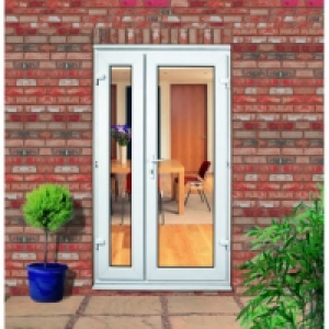 Wickes  Euramax uPVC White Double Glazed French Doors with Offset In