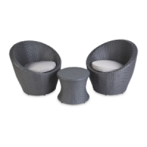 Anthracite & Grey Rattan Bistro Set