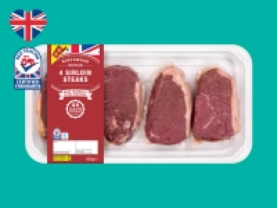 Birchwood 4 British Beef 28-Day Matured Sirloin Steaks