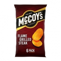 Tesco  Mccoys Flame Grilled Steak Crisps 6X25g