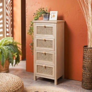 Urban Paradise 4 Drawer Chest - Natural