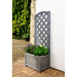 Lattice Wooden Planter Grey - 118cm