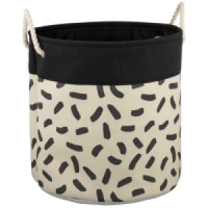 Round Geo Laundry Hamper - Black