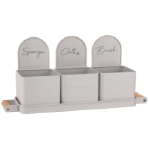 Tin Laundry Caddy with Tray