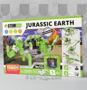 InExcess  ENGINO STEM Jurassic Earth Set Build 5 Models Dinosaur Trex 