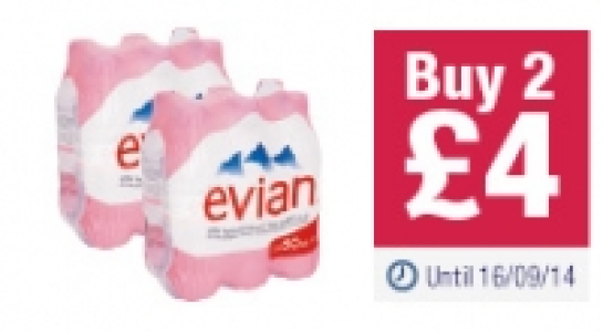 Evian Natural Mineral Water £4.00