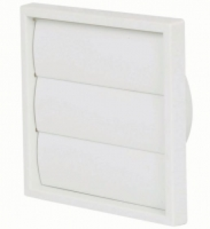Manrose PVC Gravity Wall Shutter Grille - White 100mm