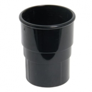 Wickes  FloPlast 68mm Round Line Downpipe Socket - Black