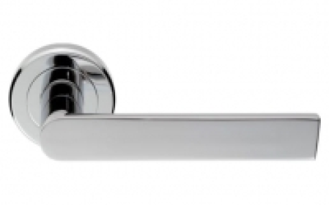Serozzetta Edge Lever on Concealed Fix Round Rose Door Handl