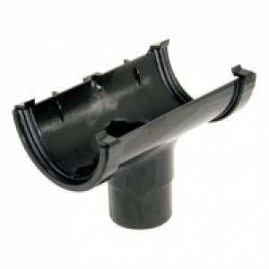 Wickes  FloPlast 76mm MiniFlo Gutter Running Outlet - Black