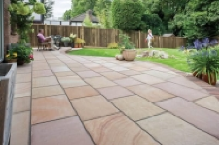 Wickes  Marshalls Flamed Narias Textured Autumn Bronze Paving Slab M