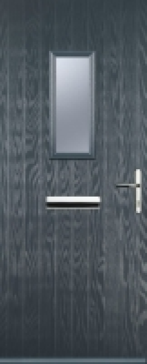 Euramax 1 Square Left Hand Grey Composite Door - 880 x 2100m