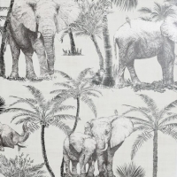 Wickes  Artistick Elephant Grove Charcoal Self Adhesive Wallpaper - 