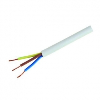 Wickes  Wickes Heavy Duty 3 Core Flexible Cable - White 1.5mm2 x 5m