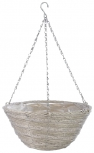 Smart Garden Monza Faux Rattan Hanging Basket - 14inch