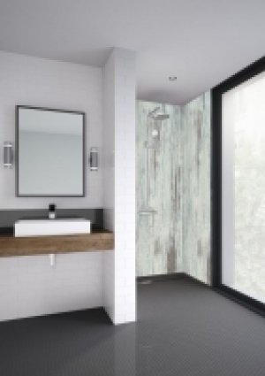 Mermaid Vintage Wood Single Shower Panel - 2400 x 585mm £110.50