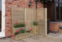 Wickes  Rowlinson Vertical Timber Slat Screen - Pack of 4