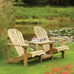 Wickes  Rowlinson Softwood Adirondack Companion Garden Seat