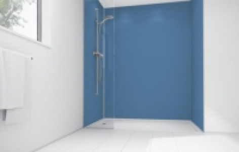 Wickes  Mermaid Blue Lagoon Acrylic Single Shower Panel 2440mm x 600