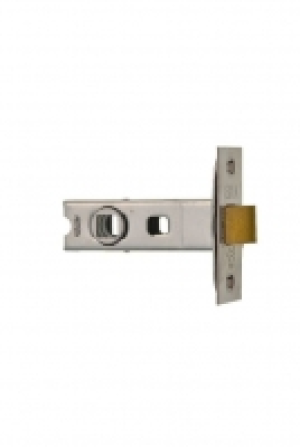 Wickes  Wickes CE Bolt Through Tubular Door Latch - Satin Nickel 64m