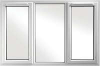 Wickes  Euramax Bespoke uPVC A Rated SFS Casement Window - White 235