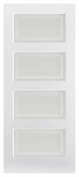 Wickes  LPD Internal Contemporary 4 Lite Primed White Solid Core Doo